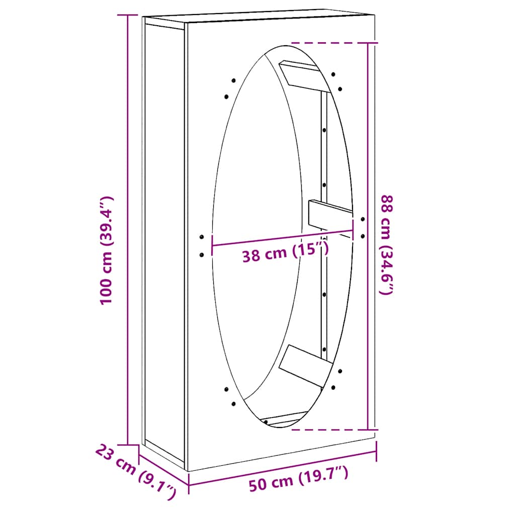 vidaXL Ράφι Καυσόξυλων Λευκό 50x23x100 εκ. Χάλυβας ψυχρής έλασης