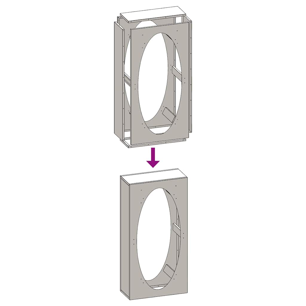 vidaXL Ράφι για καυσόξυλα 50x23x100 εκ. Ατσάλι σκληρυθέν στον αέρα