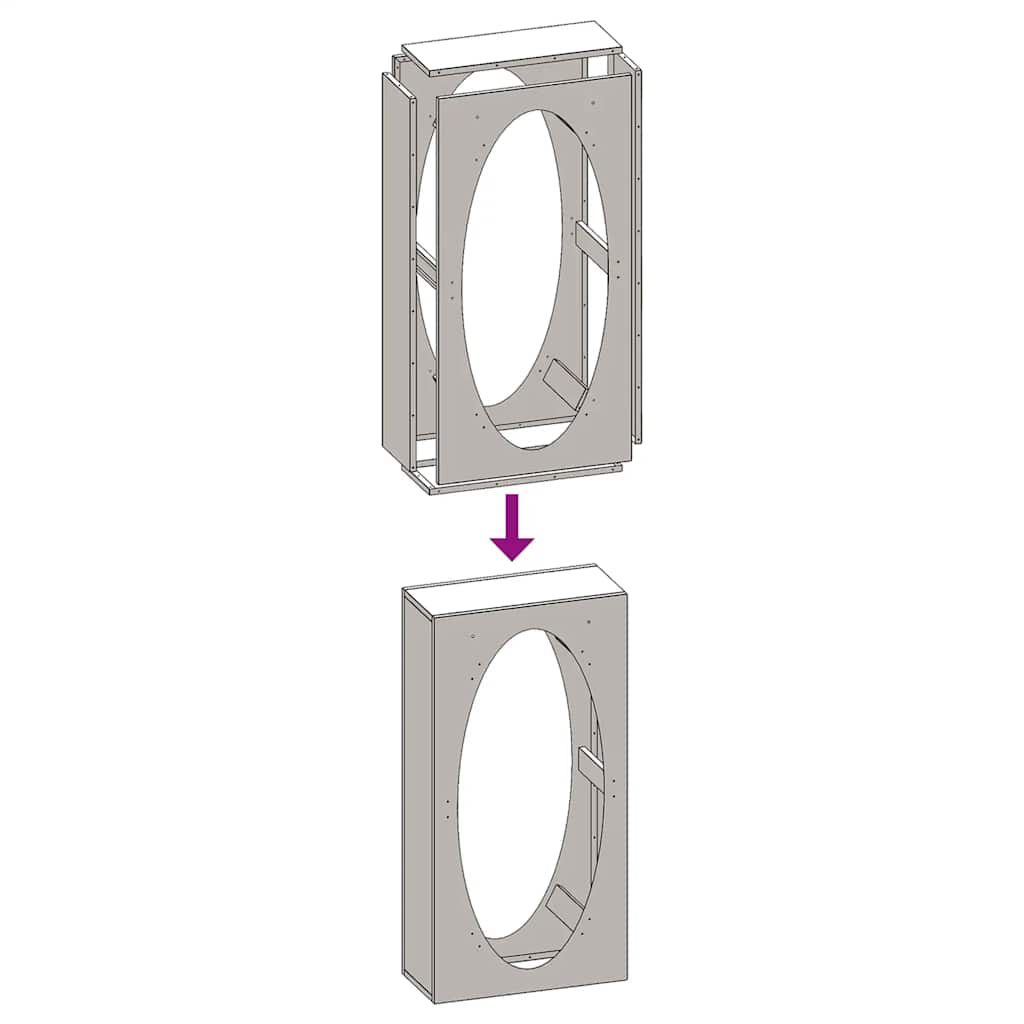 vidaXL Ράφι για καυσόξυλα 50x23x100 εκ. Ατσάλι σκληρυθέν στον αέρα