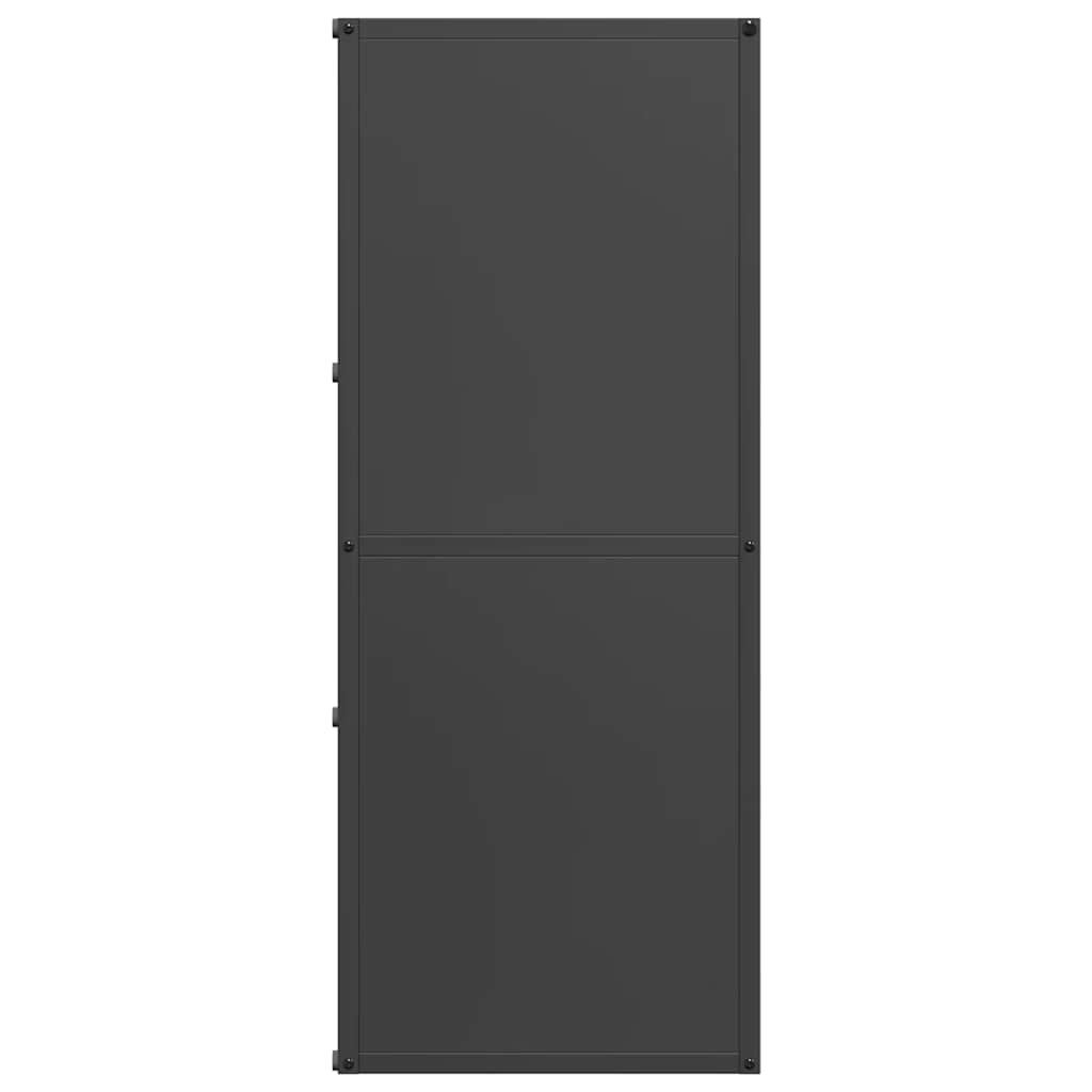vidaXL Ράφι Καυσόξυλων Μαύρο 40x30x75 εκ. Χάλυβας ψυχρής έλασης