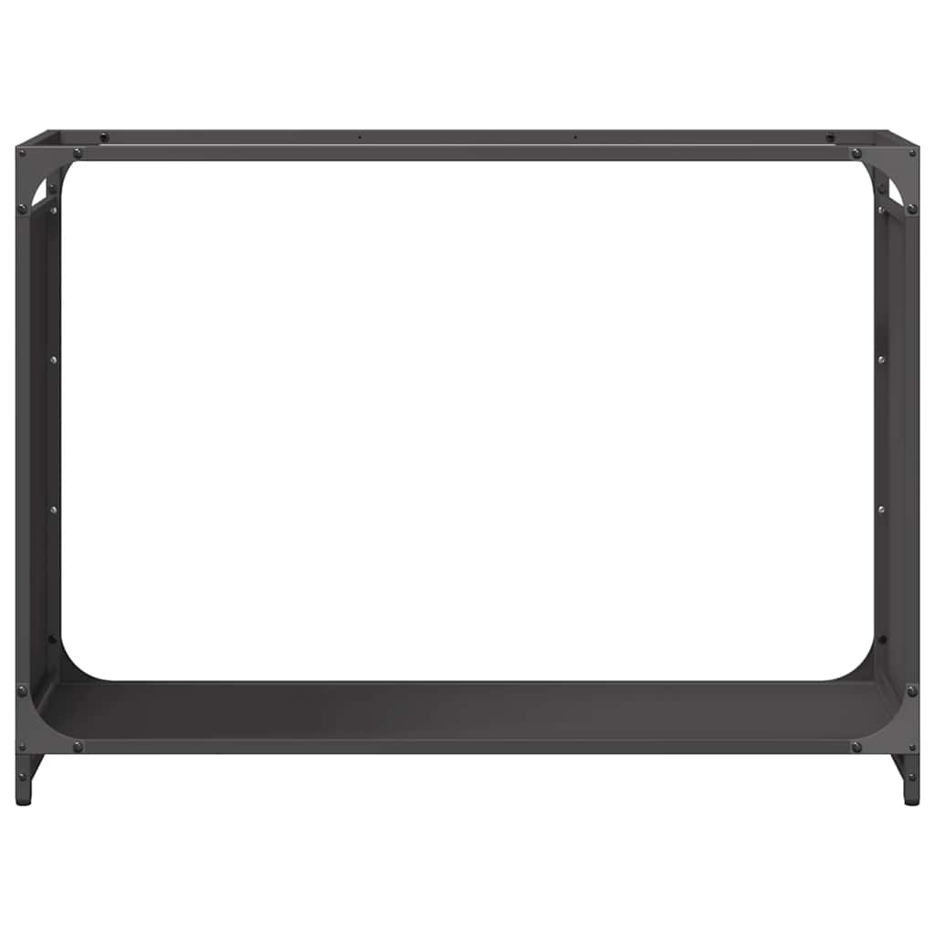 vidaXL Ράφι Καυσόξυλων Μαύρο 90x28x65 εκ. Χάλυβας ψυχρής έλασης