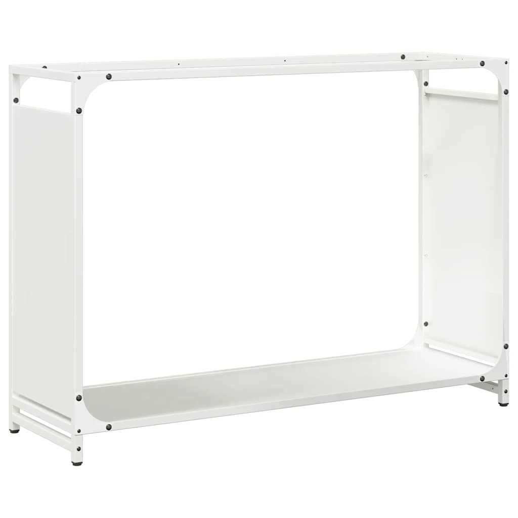 vidaXL Ράφι Καυσόξυλων Λευκό 90x28x65 εκ. Χάλυβας ψυχρής έλασης