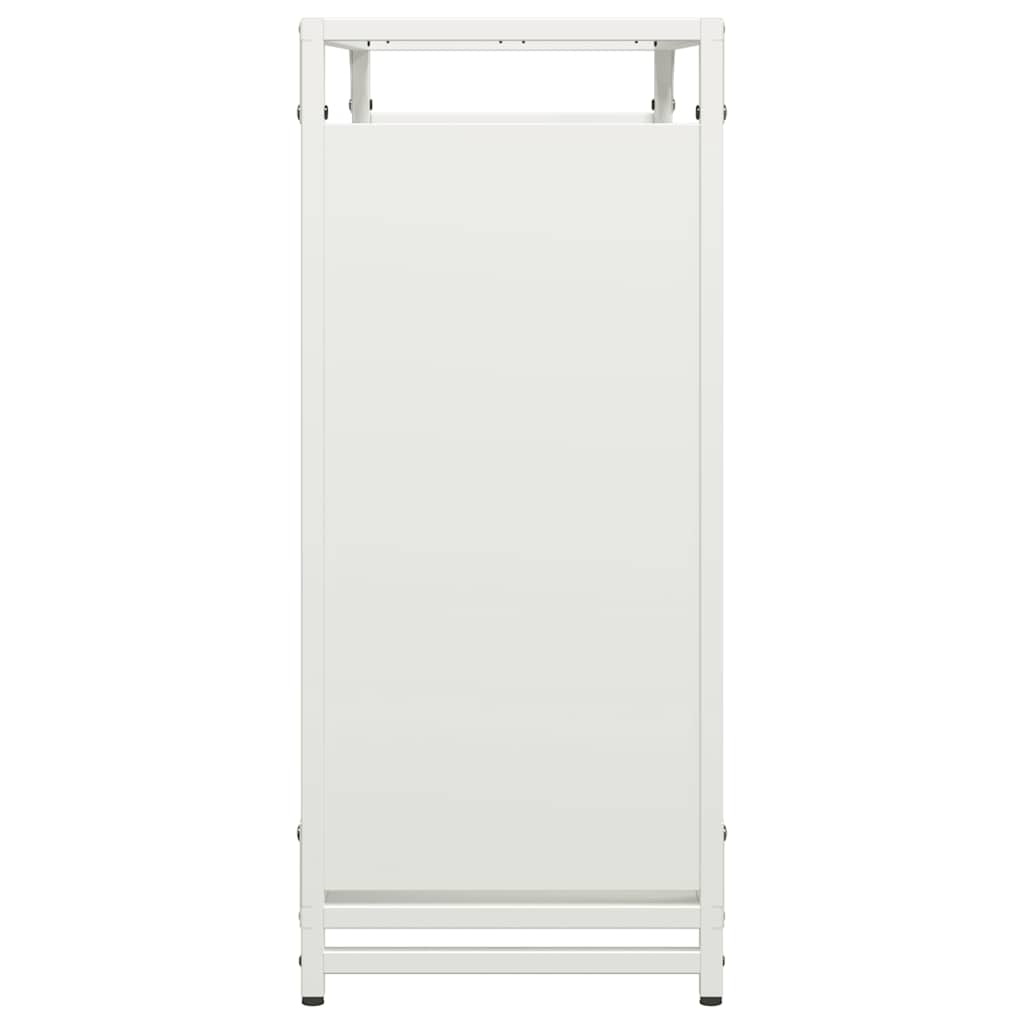 vidaXL Ράφι Καυσόξυλων Λευκό 90x28x65 εκ. Χάλυβας ψυχρής έλασης