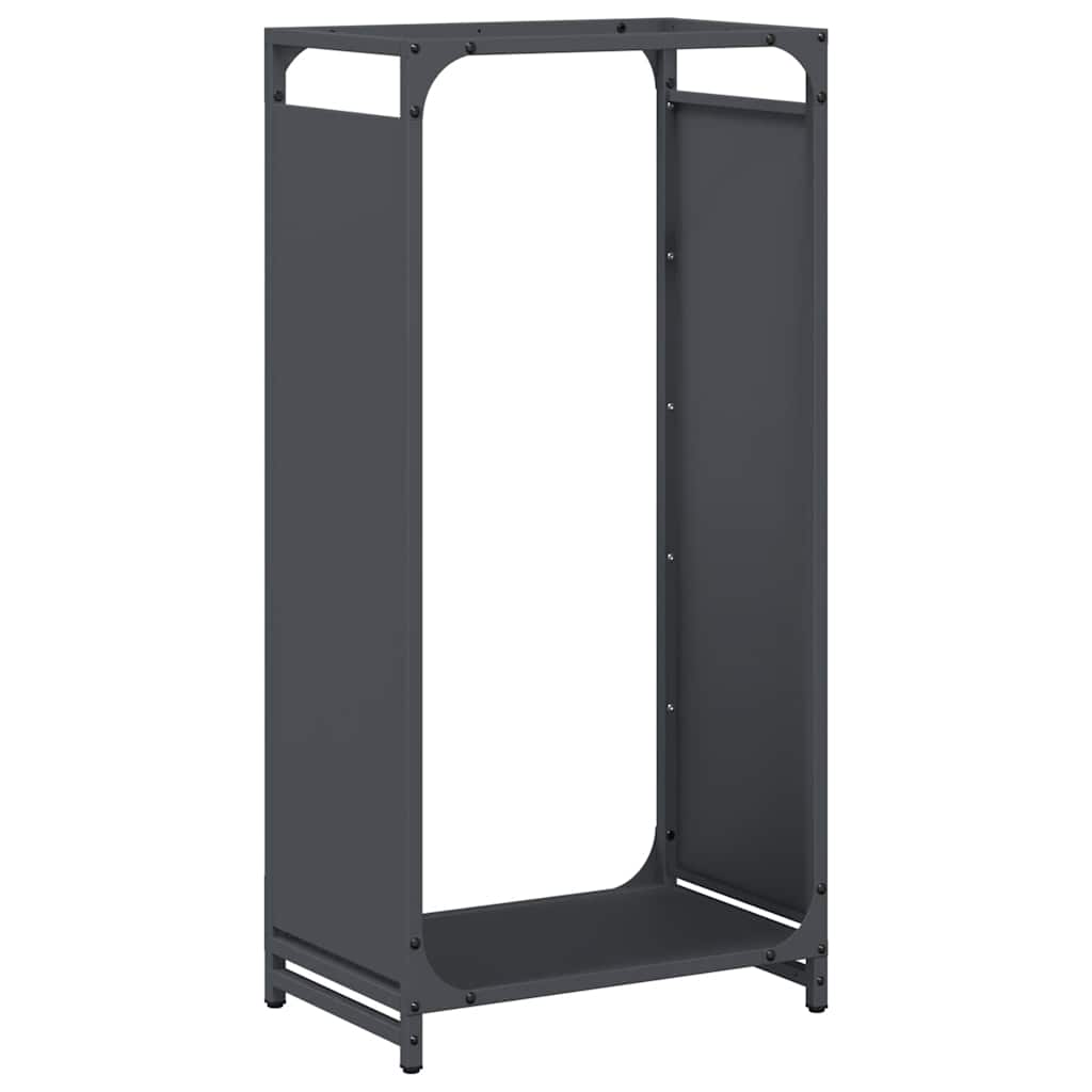 vidaXL Ράφι Καυσόξυλων Ανθρακί 44x28x90 εκ. Χάλυβας ψυχρής έλασης