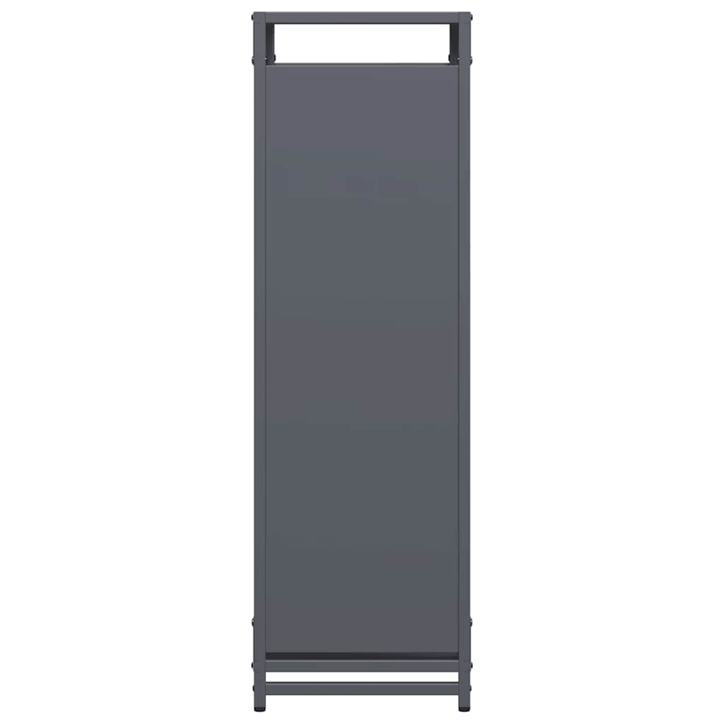 vidaXL Ράφι Καυσόξυλων Ανθρακί 44x28x90 εκ. Χάλυβας ψυχρής έλασης