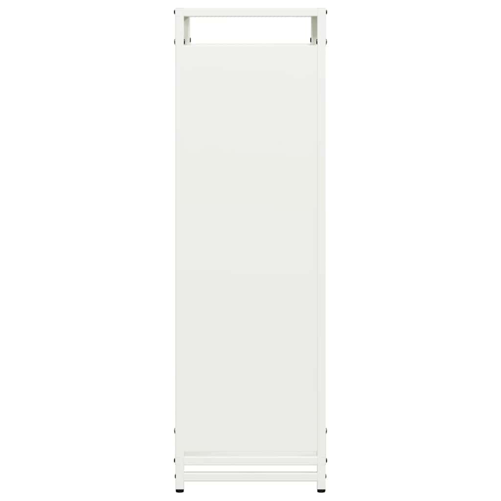 vidaXL Ράφι για καυσόξυλα Λευκό 60x28x90 cm Ατσάλι ψυχρής έλασης