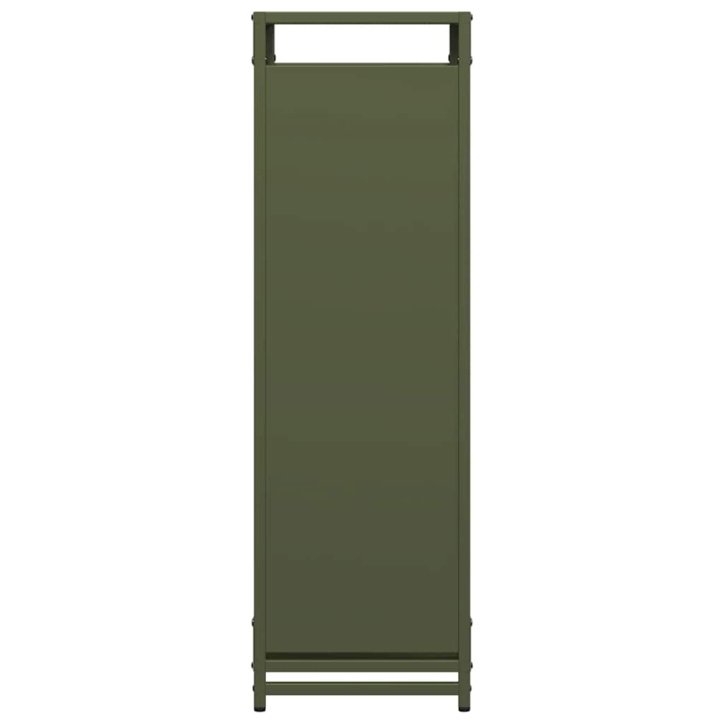 vidaXL Ράφι για καυσόξυλα Ελαιοπράσινο 60x28x90cm Ατσάλι ψυχρής έλασης