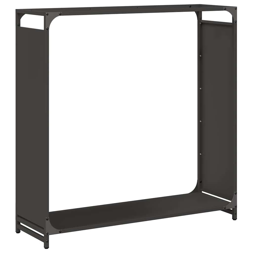 vidaXL Ράφι για καυσόξυλα Μαύρο 90x28x90 cm Ατσάλι ψυχρής έλασης