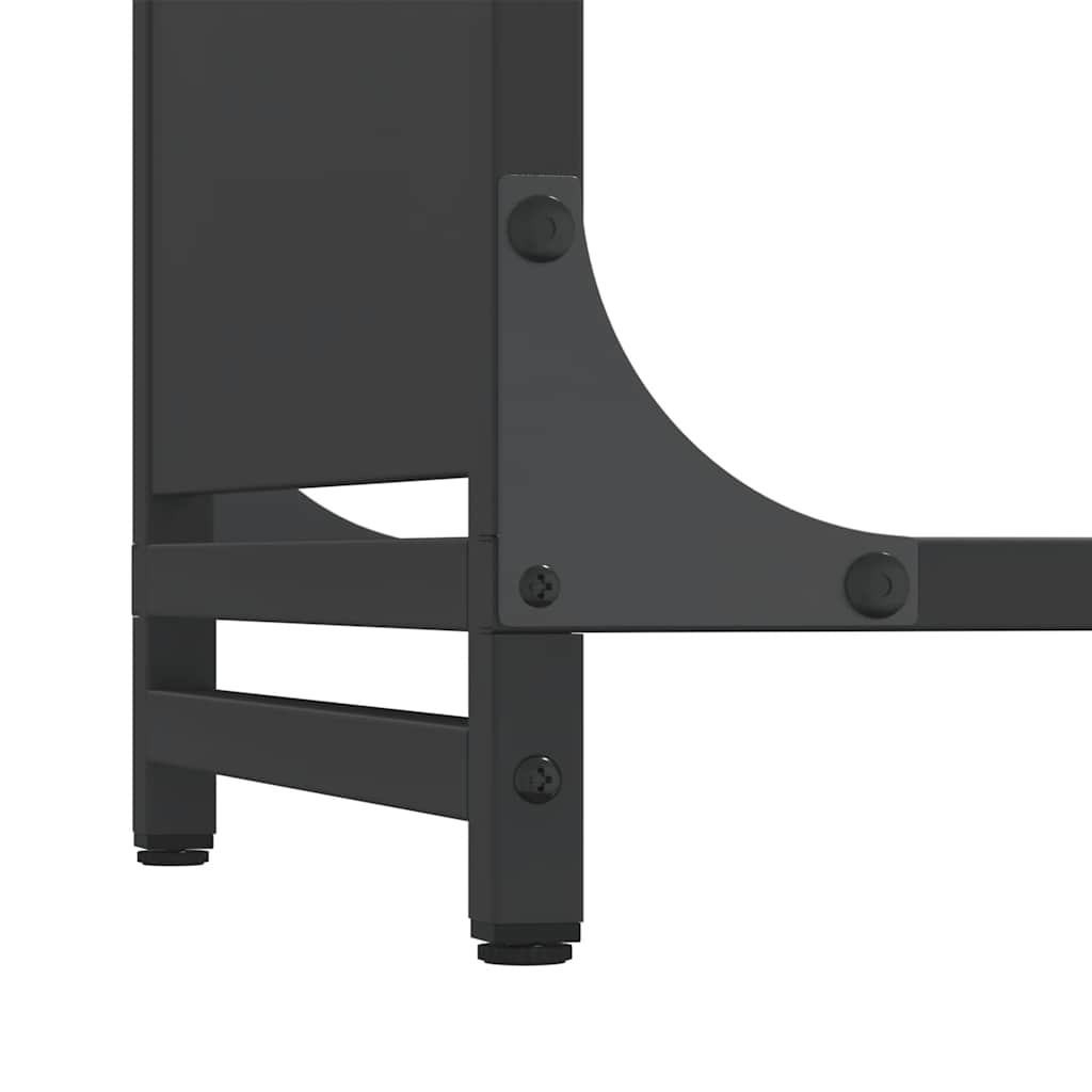 vidaXL Ράφι για καυσόξυλα Μαύρο 90x28x90 cm Ατσάλι ψυχρής έλασης