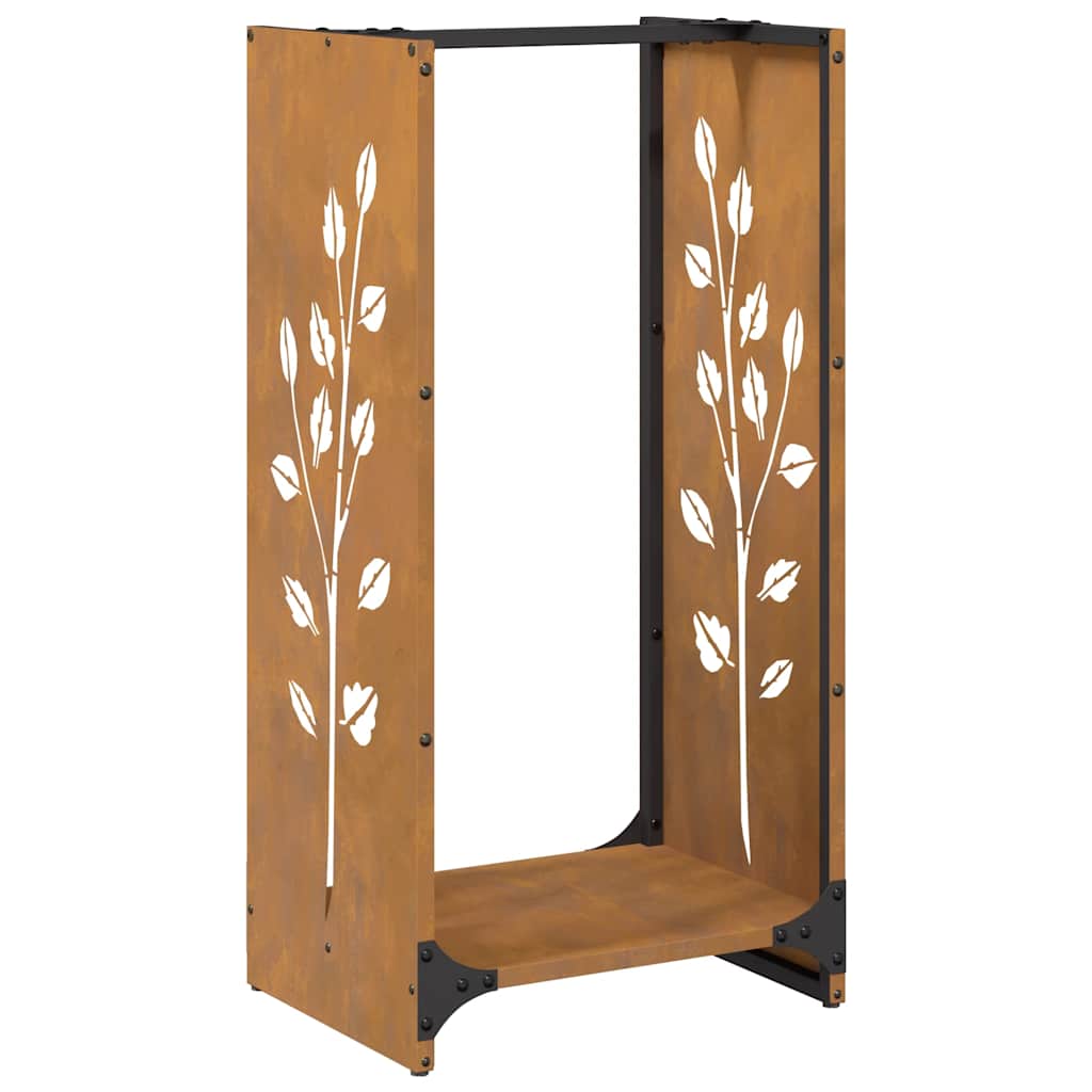 Ράφι για καυσόξυλα vidaXL 40x30x80 cm Ατσάλι σκληρυθέν στον αέρα