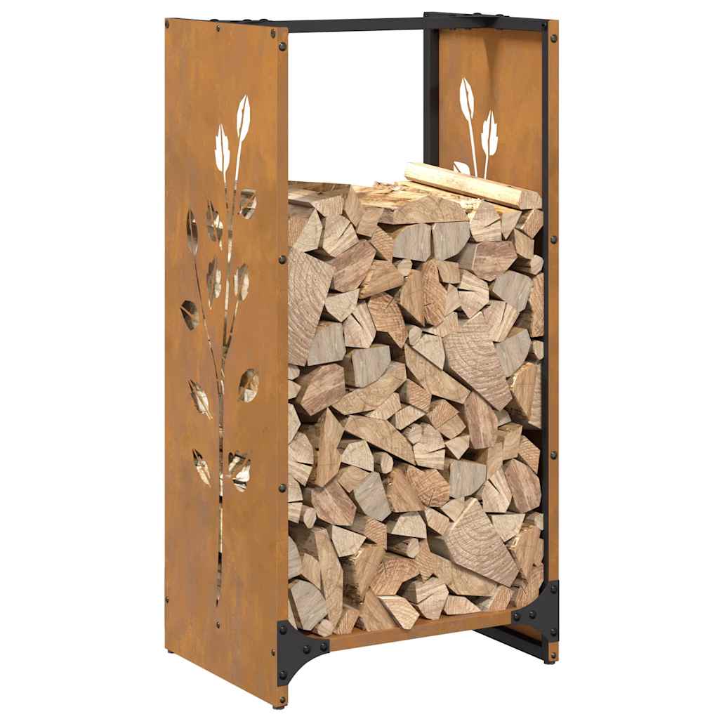 Ράφι για καυσόξυλα vidaXL 40x30x80 cm Ατσάλι σκληρυθέν στον αέρα