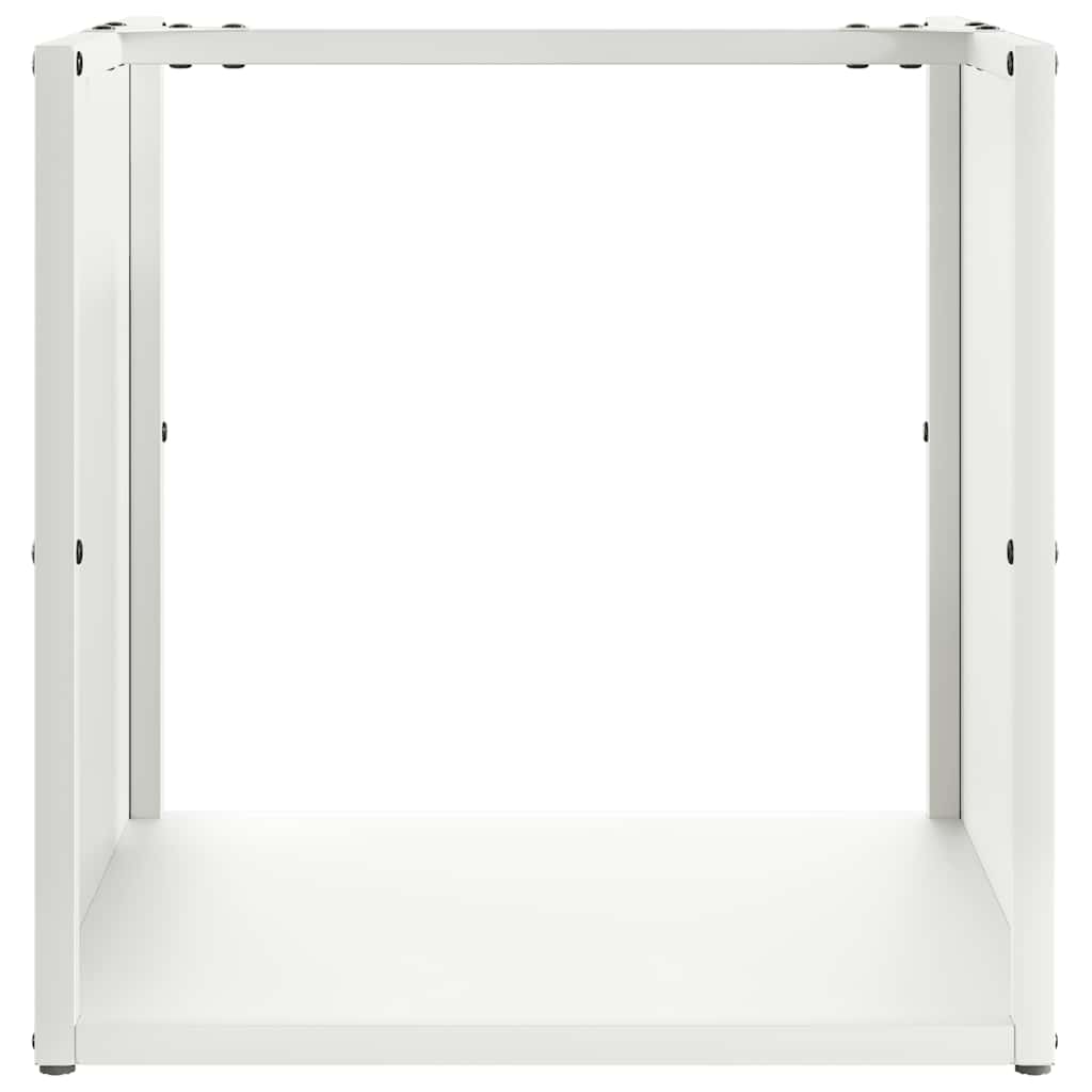vidaXL Ράφι Καυσόξυλων Λευκό 40x40x40 εκ. Χάλυβας ψυχρής έλασης