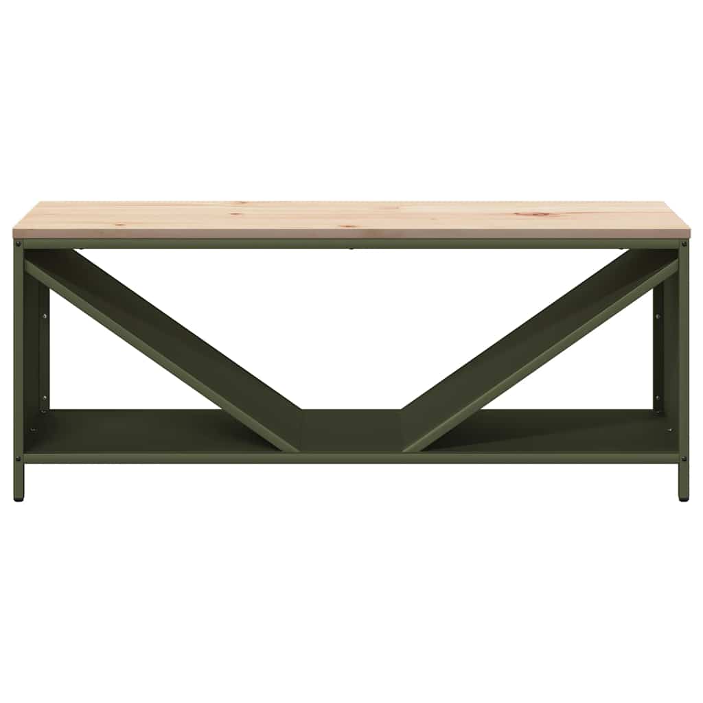 vidaXL Ράφι για καυσόξυλα με ξύλινη κορυφή 100,5x35,5x40 εκ.