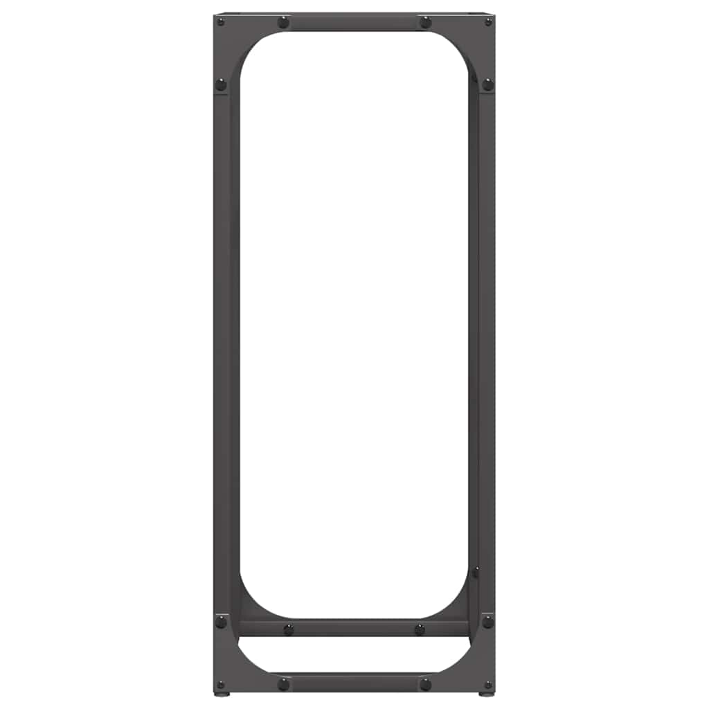vidaXL Ράφι για καυσόξυλα Μαύρο 25x25x60 cm Ατσάλι ψυχρής έλασης