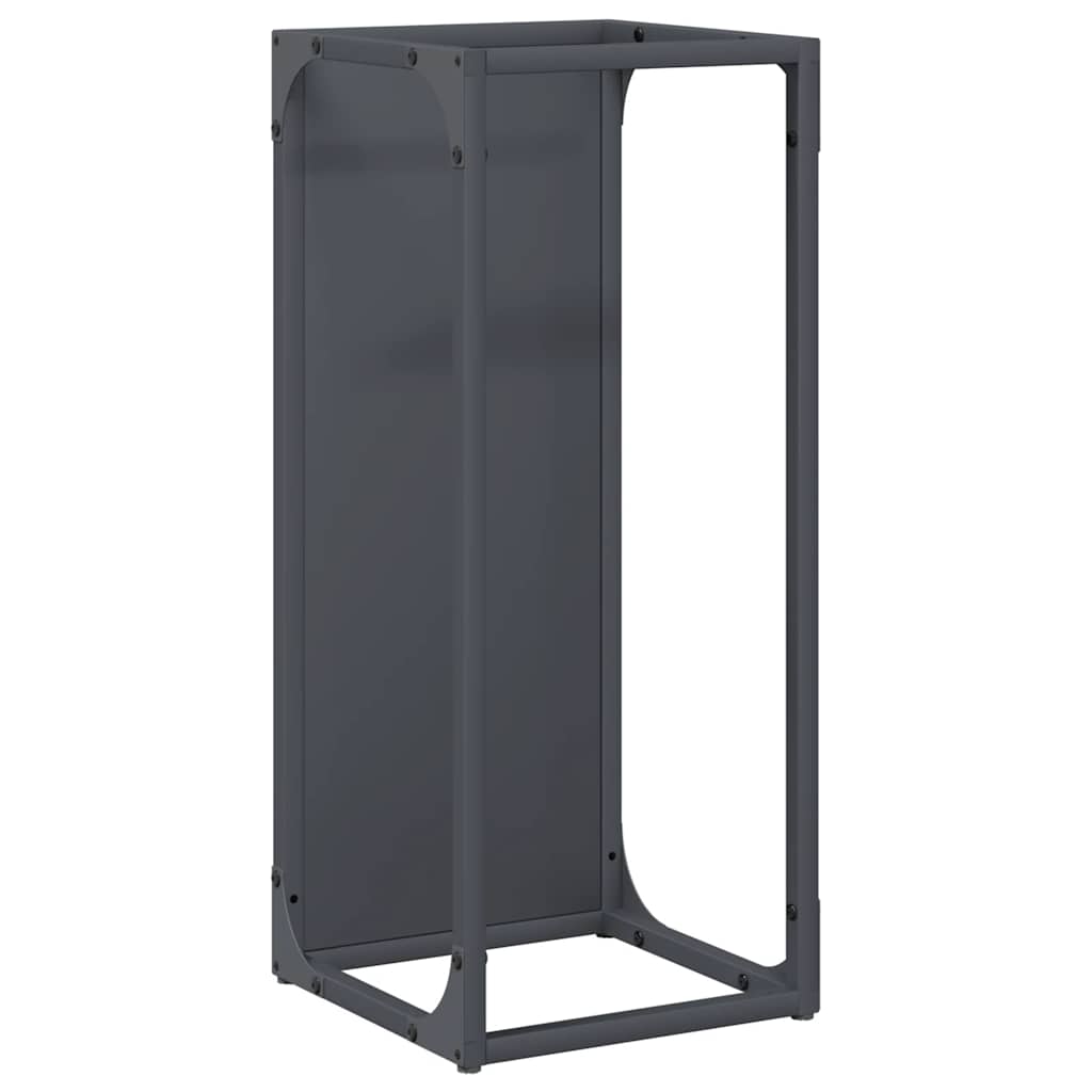 vidaXL Ράφι για καυσόξυλα Ανθρακί 25x25x60 cm Ατσάλι ψυχρής έλασης