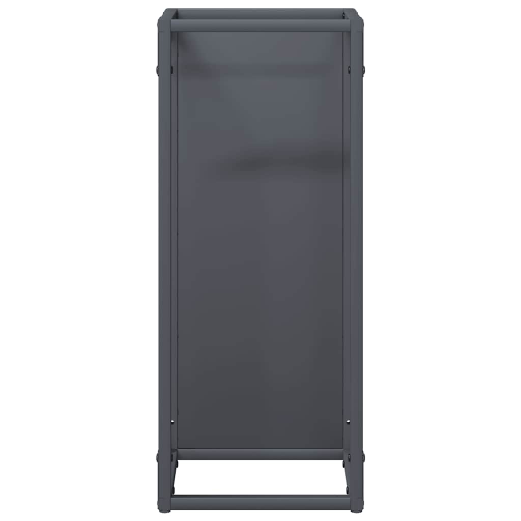 vidaXL Ράφι για καυσόξυλα Ανθρακί 25x25x60 cm Ατσάλι ψυχρής έλασης