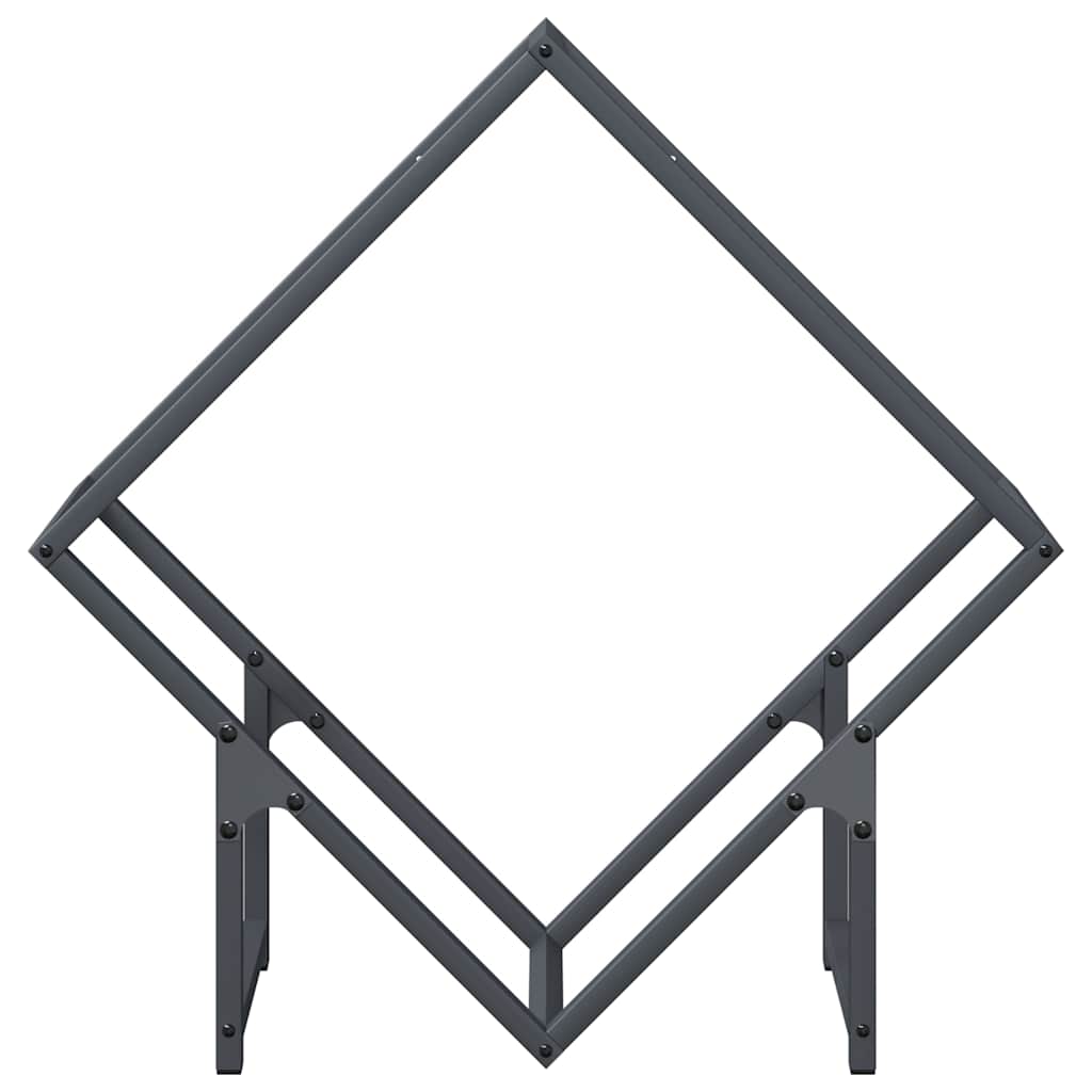 vidaXL Ράφι για καυσόξυλα Ανθρακί 60x25x60 cm Ατσάλι ψυχρής έλασης