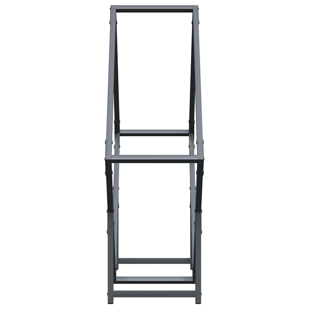vidaXL Ράφι για καυσόξυλα Ανθρακί 80x25x80 εκ. Ατσάλι ψυχρής έλασης