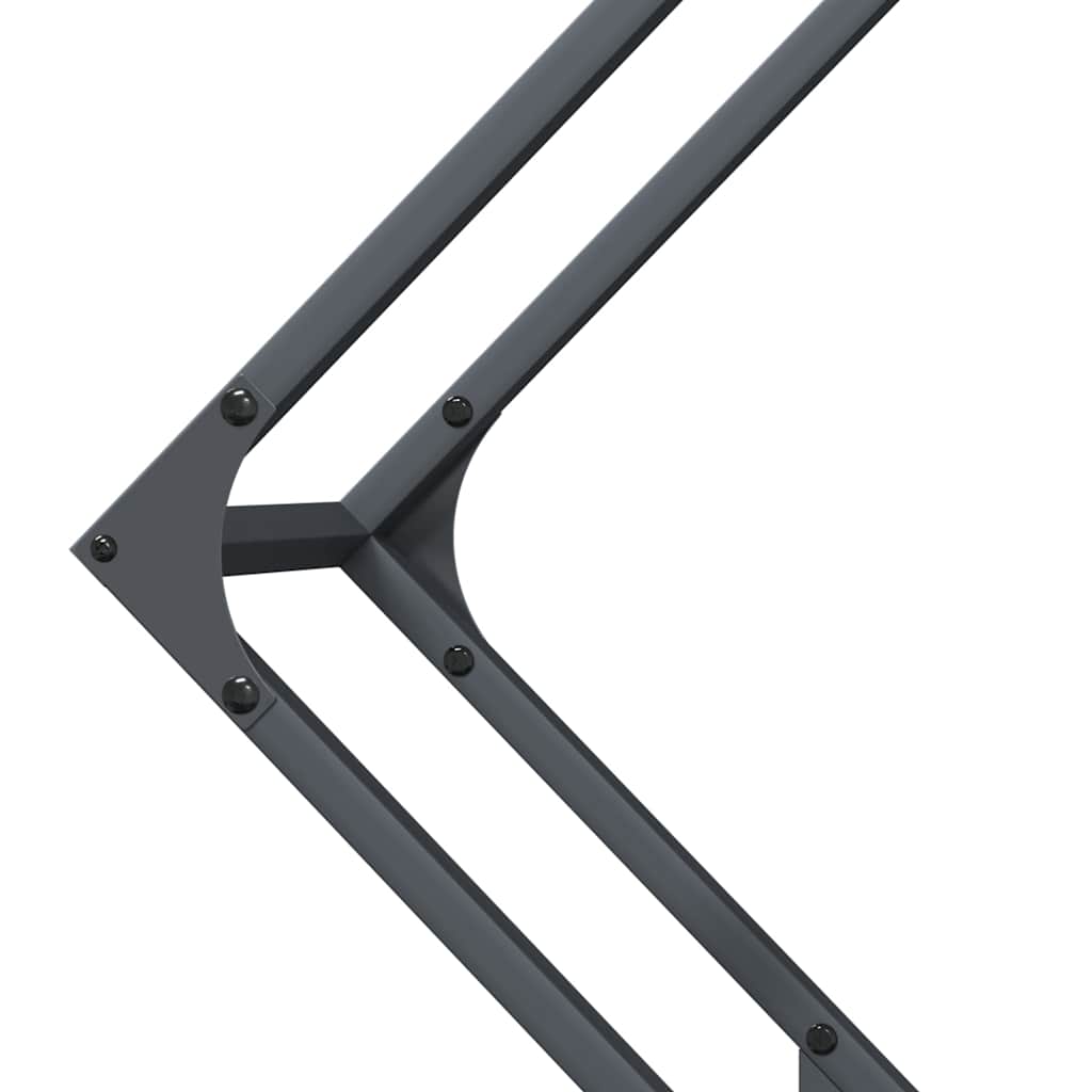 vidaXL Ράφι για καυσόξυλα Ανθρακί 80x25x80 εκ. Ατσάλι ψυχρής έλασης