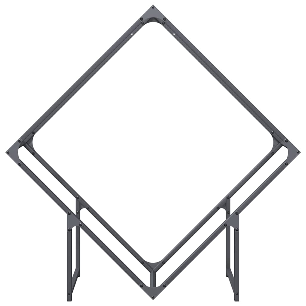 vidaXL Ράφι για καυσόξυλα Ανθρακί 100x25x100 cm Ατσάλι ψυχρής έλασης