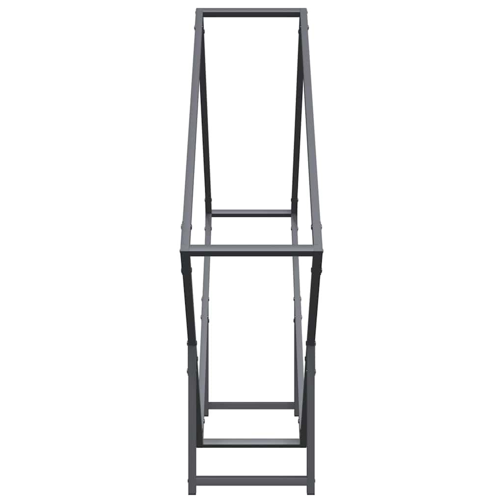 vidaXL Ράφι για καυσόξυλα Ανθρακί 100x25x100 cm Ατσάλι ψυχρής έλασης