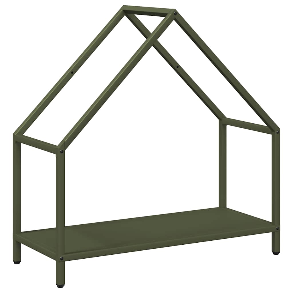 vidaXL Ράφι για καυσόξυλα Ελαιοπράσινο 60x25x60cm Ατσάλι ψυχρής έλασης