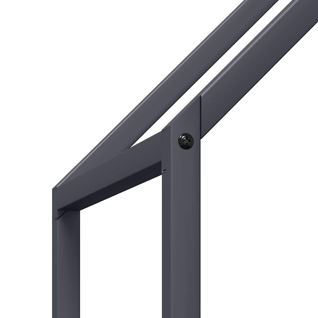 vidaXL Ράφι για καυσόξυλα Ανθρακί 60x25x90 εκ. Ατσάλι ψυχρής έλασης