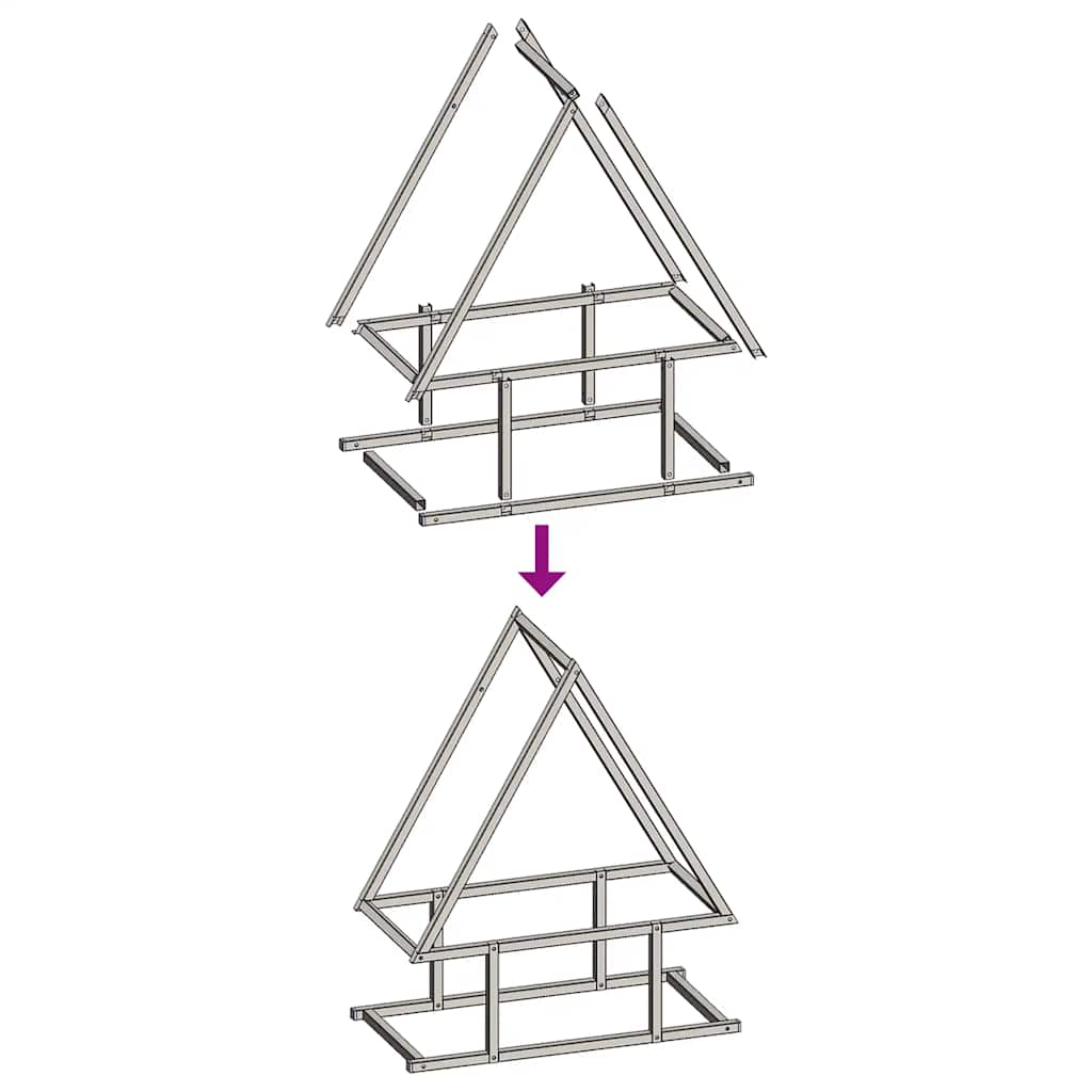 vidaXL Ράφι για καυσόξυλα Λευκό 50x25x60 εκ. Ατσάλι ψυχρής έλασης