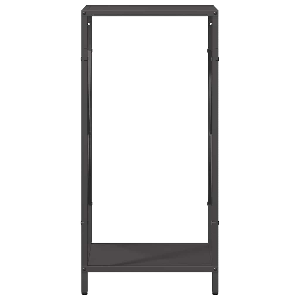 vidaXL Ράφι για καυσόξυλα Μαύρο 34x25x70 cm Ατσάλι ψυχρής έλασης