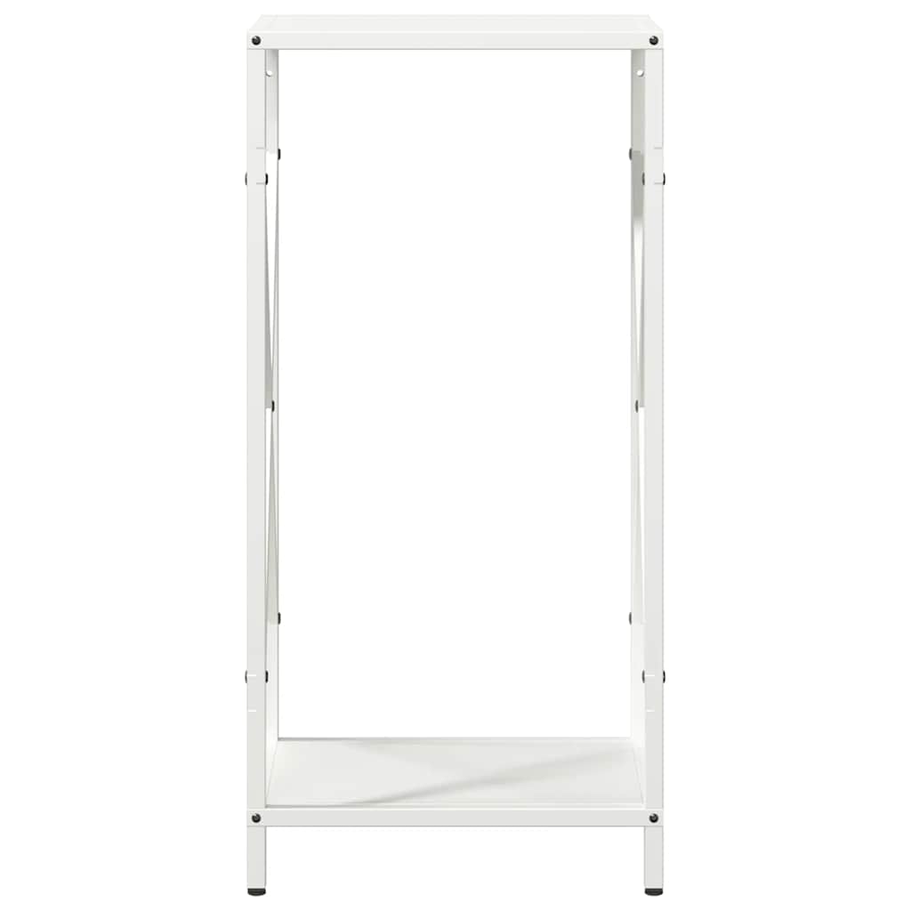 vidaXL Ράφι για καυσόξυλα Λευκό 34x25x70 cm Ατσάλι ψυχρής έλασης