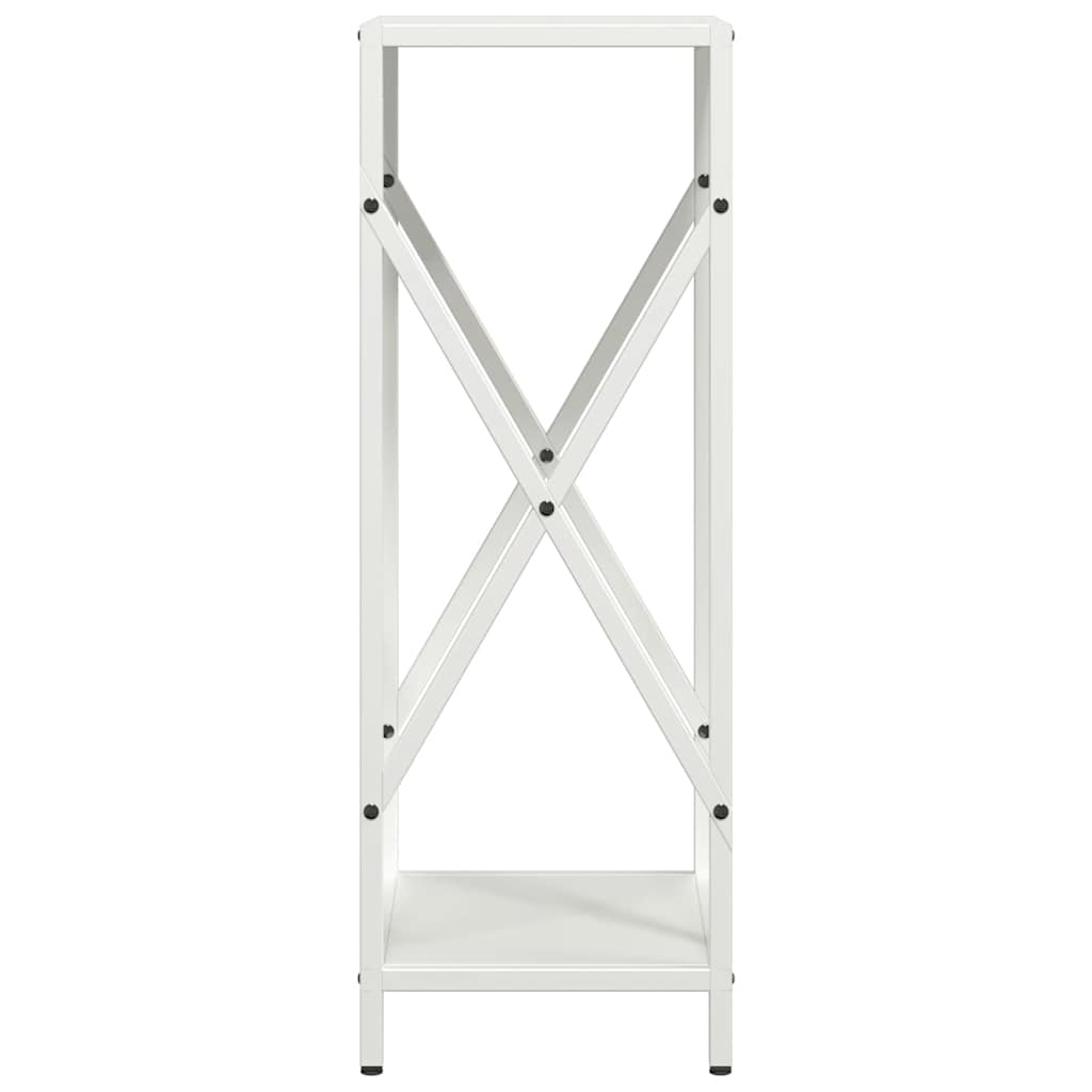 vidaXL Ράφι για καυσόξυλα Λευκό 34x25x70 cm Ατσάλι ψυχρής έλασης