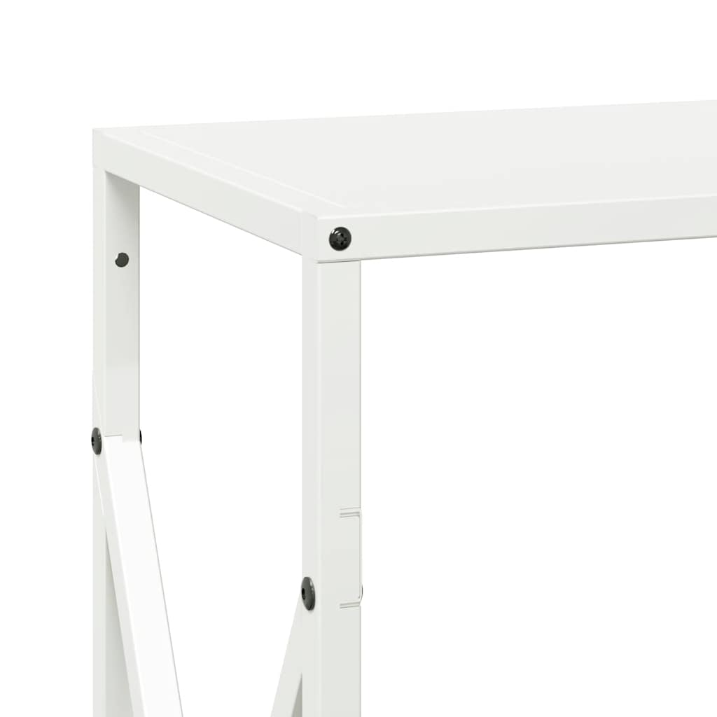 vidaXL Ράφι για καυσόξυλα Λευκό 34x25x70 cm Ατσάλι ψυχρής έλασης