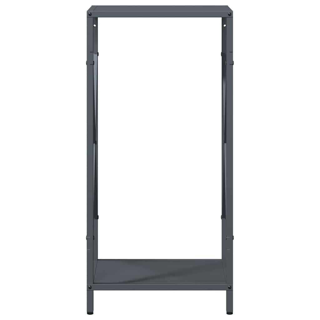 vidaXL Ράφι για καυσόξυλα Ανθρακί 34x25x70 cm Ατσάλι ψυχρής έλασης