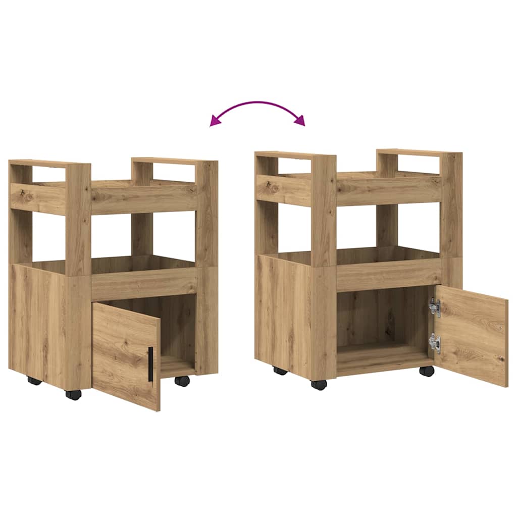 vidaXL Καρότσι Κουζίνας artisan δρυς 60 x 45 x 80 εκ