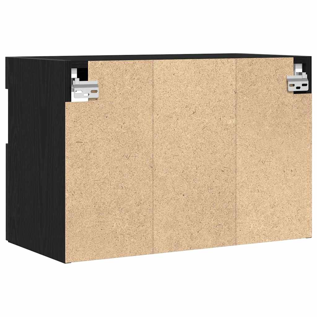 vidaXL Ντουλάπι Τηλεόρασης Τοίχου 2 pcs Μαύρη δρυς 60 x 30 x 40 εκ.