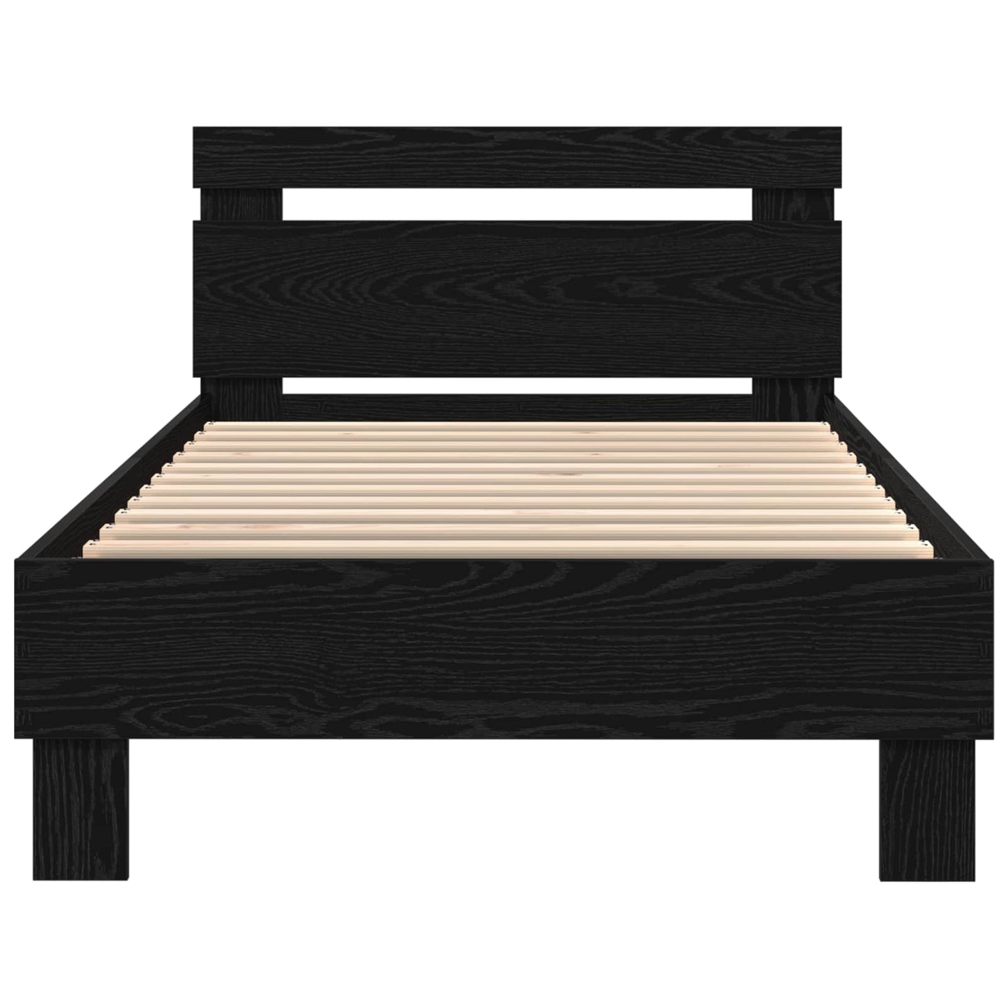 vidaXL Σκελετός Κρεβατιού Μαύρη Οξυά 100 x 200 cm Επεξεργασμένο Ξύλο