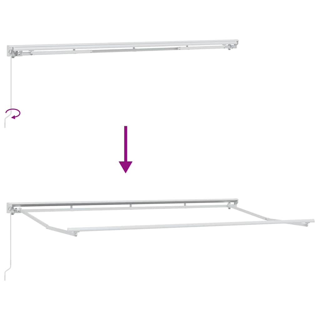 vidaXL Αναδιπλούμενη τέντα Μπλε και άσπρο 400 x 200 cm