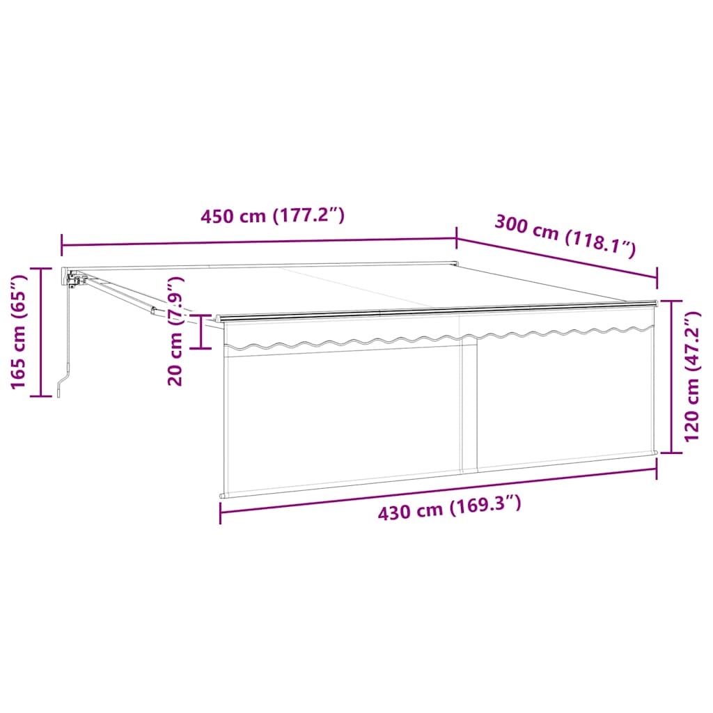 vidaXL Σκηνίτσα Αναδιπλούμενη Μπλε και λευκό 450 x 300 εκ ύφασμα