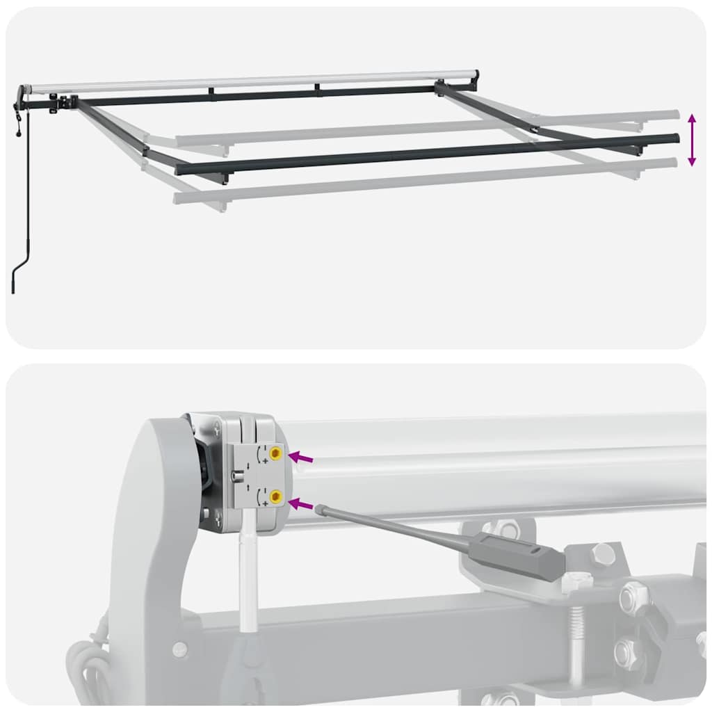 vidaXL Ηλεκτρική Τέντα Κορ Frame Ανακλινόμενη 4x2 cm Μεταλλική