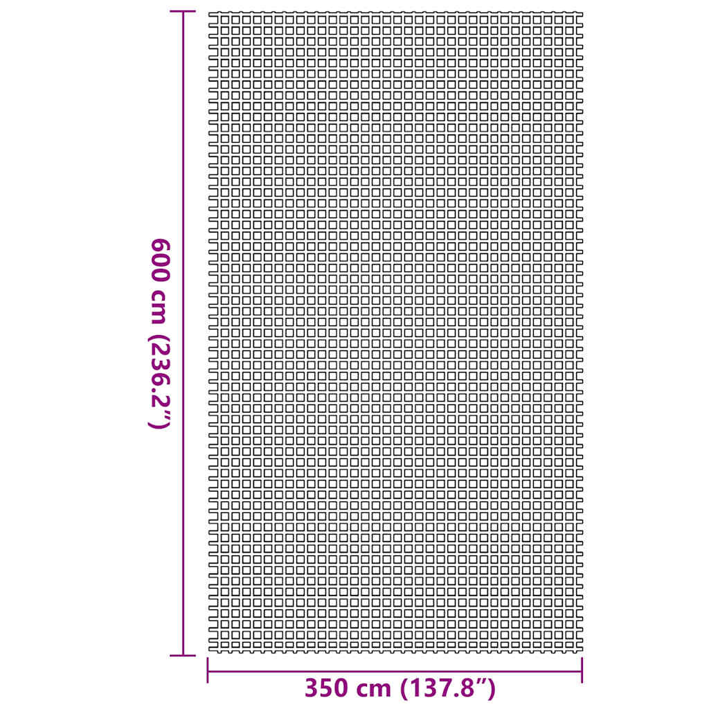 vidaXL Χαλκάκι Σκηνής Ανθρακί 600 x 350 εκ Πολυεστέρας
