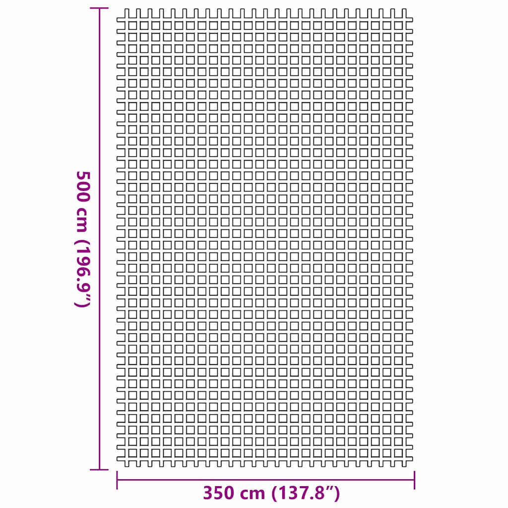 vidaXL Χαλκάκι Σκηνής Πράσινο 500 x 350 εκ Πολυεστέρας