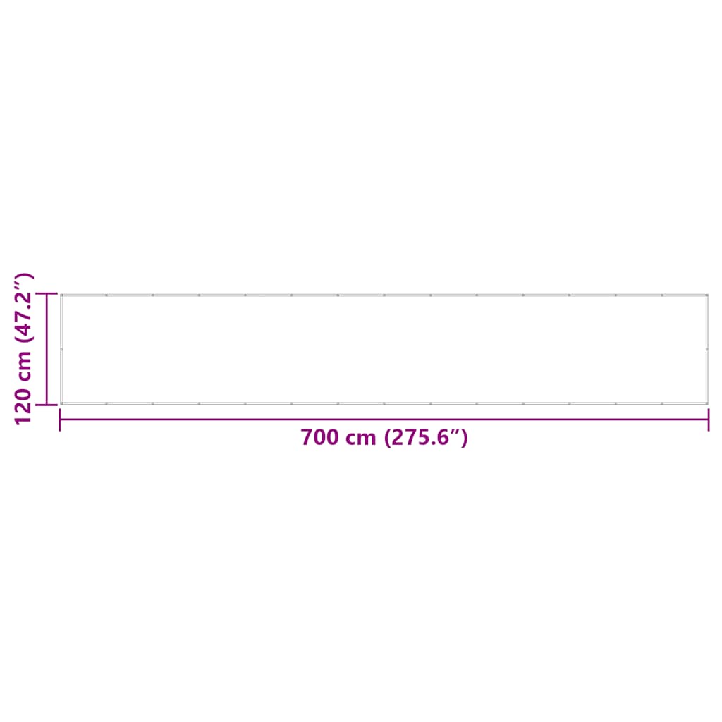 vidaXL Σήτα Μπαλκονιού Τερακότα 120x700 εκ. 100% Πολυεστέρας Oxford