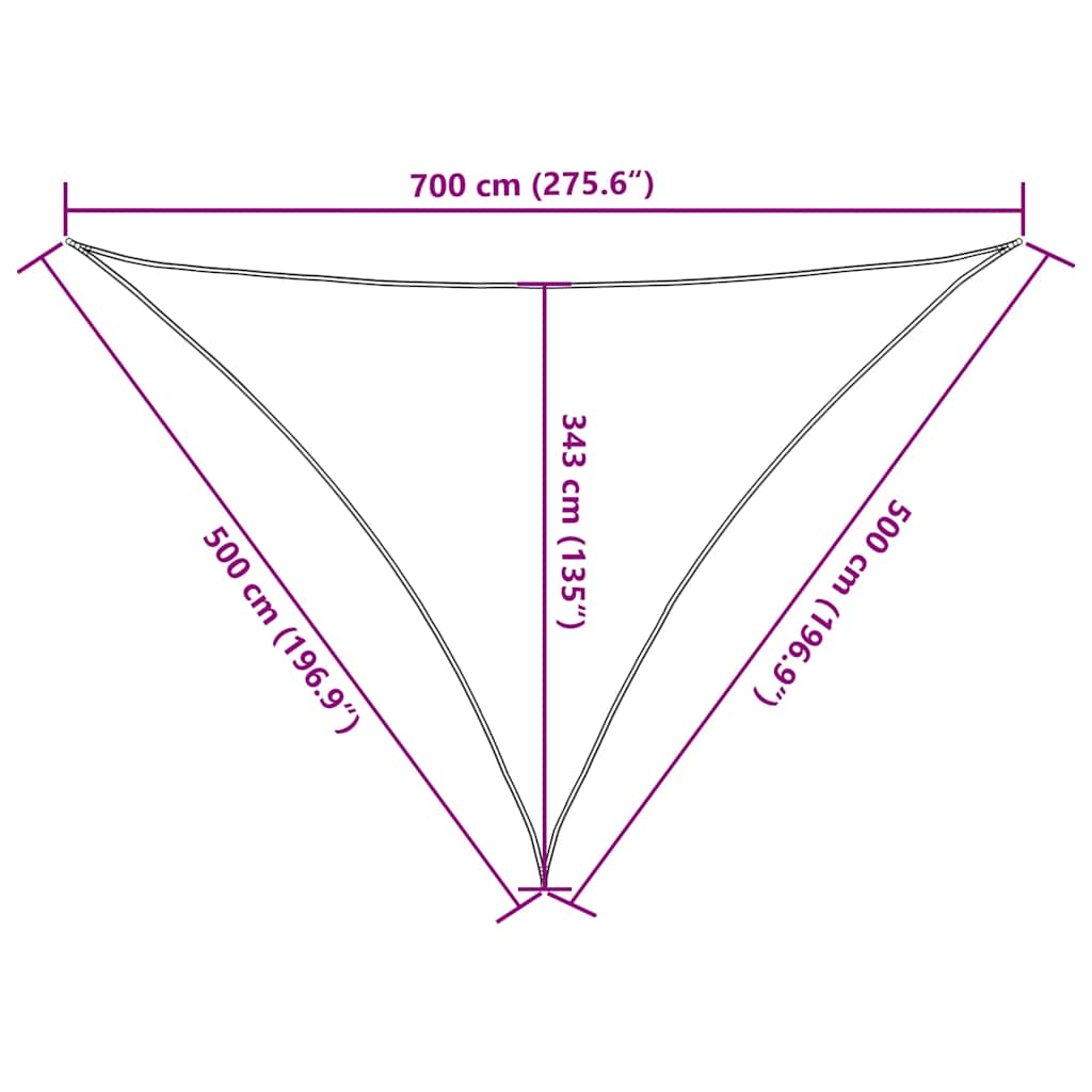 vidaXL Σκίαστρο Πανιού Σκούρο Πράσινο 7x5x5 μ. 100% Πολυεστέρας Oxford