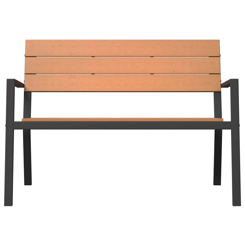 vidaXL Παγκάκι κήπου Καφέ 118 x 54 x 77 εκ. Ατσάλι