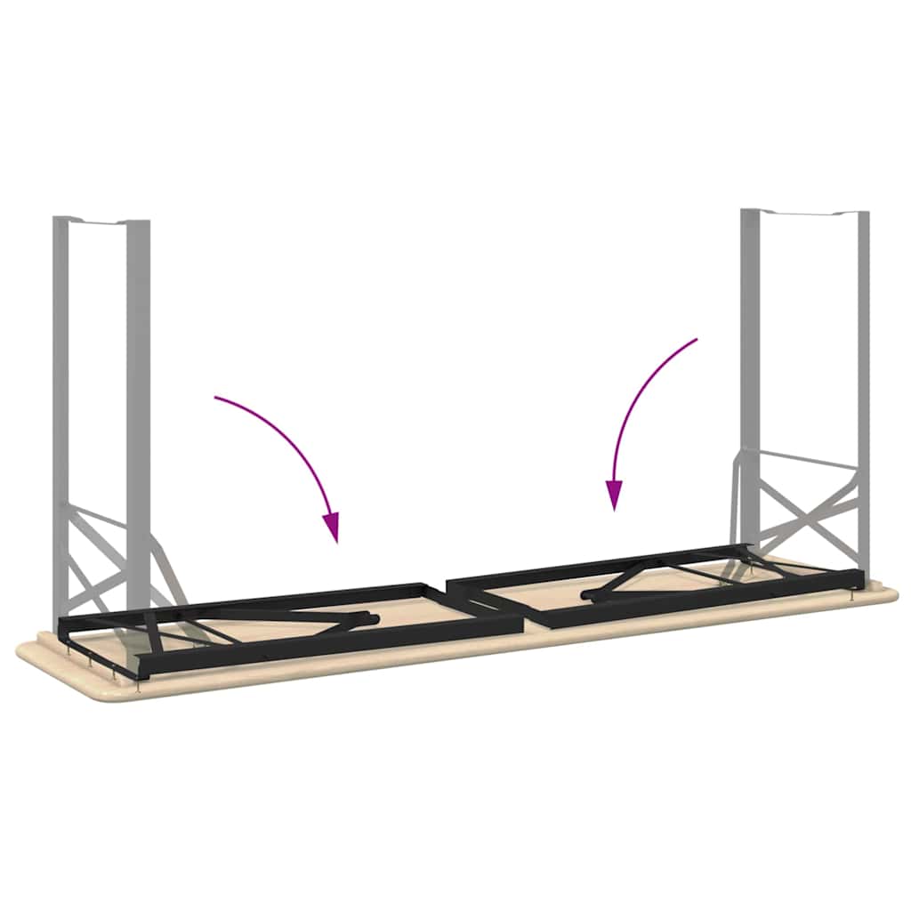 vidaXL Πόδι Τραπέζι Μπύρας 2 pcs Μαύρο 39 x 3 x 75 εκ