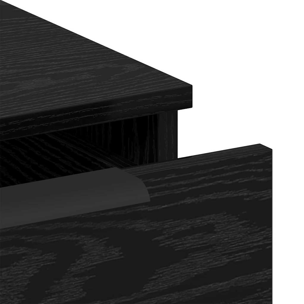 vidaXL Γραφείο Μαύρη δρυς 133 x 50 x 75 εκ Επεξεργασμένο ξύλο
