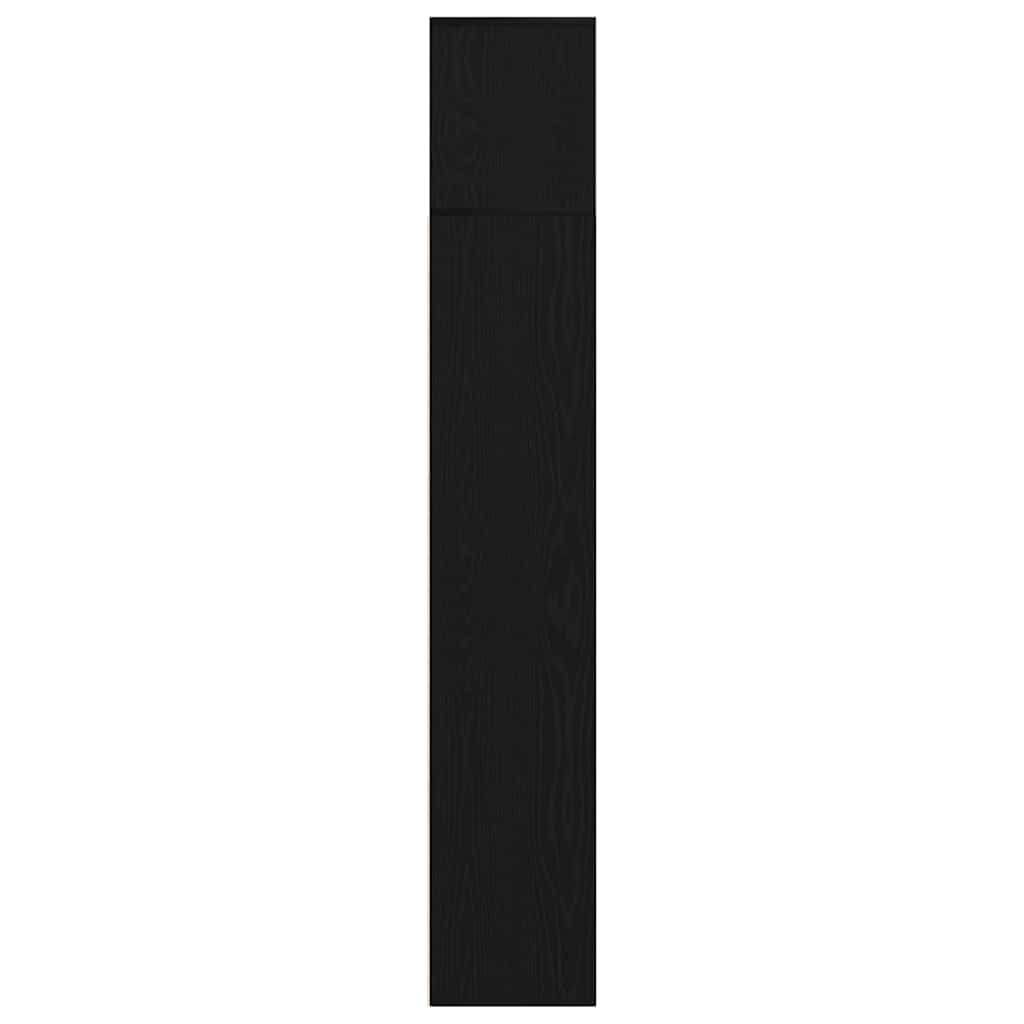 vidaXL Βιβλιοθήκη 3 pcs Μαύρη Οξυά 36 x 30 x 143 cm Επεξεργασμένο ξύλο