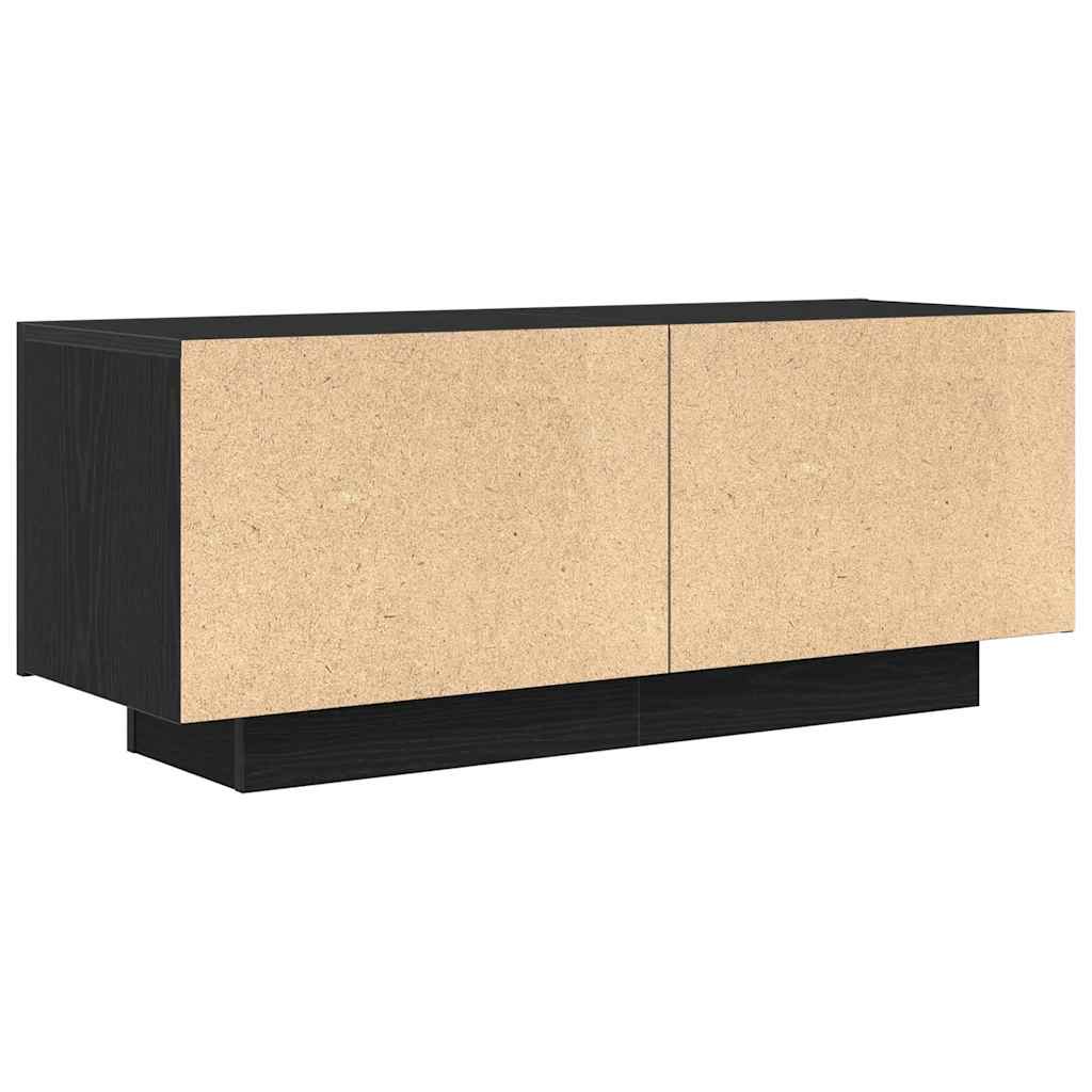 vidaXL Ντουλάπι TV Μαύρη δρυς 100 x 35 x 40 εκ Επεξεργασμένο ξύλο