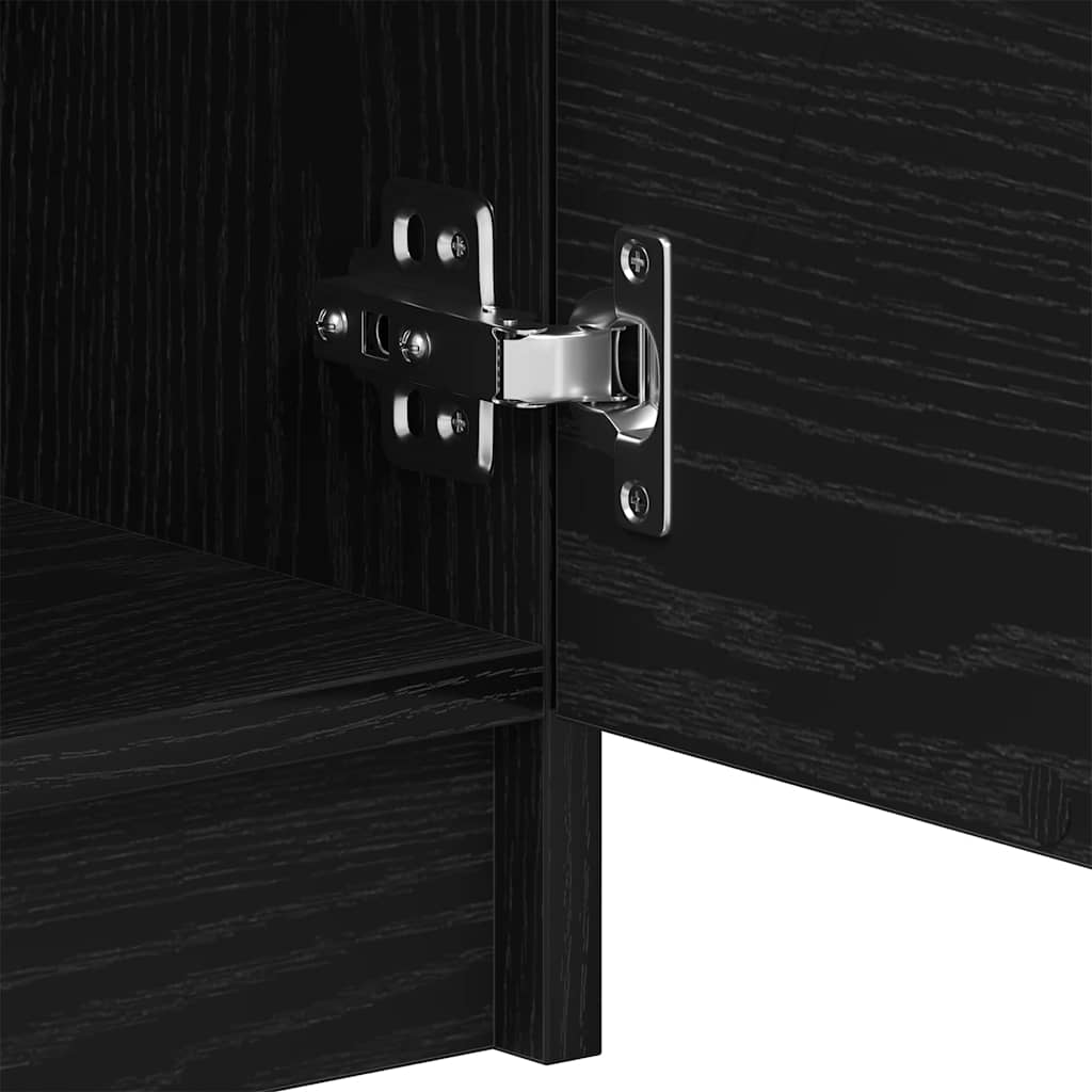 vidaXL Πλαϊνό γραφείο Μαύρη Οξυά 120 x 30 x 70 cm Επεξεργασμένο ξύλο