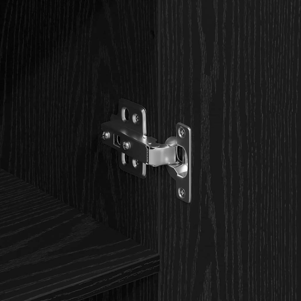 vidaXL Highboard 2 pcs Μαύρη δρυς 69,5 x 34 x 180 εκ.
